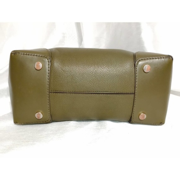 Michael KORS olive green pebble leather Purse Mercer Gallery Tote - Picture 9 of 9